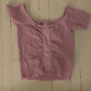 Purple off the shoulder top!